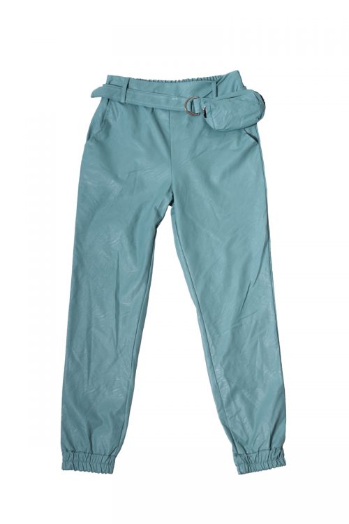 Blue Leather Pant One Size