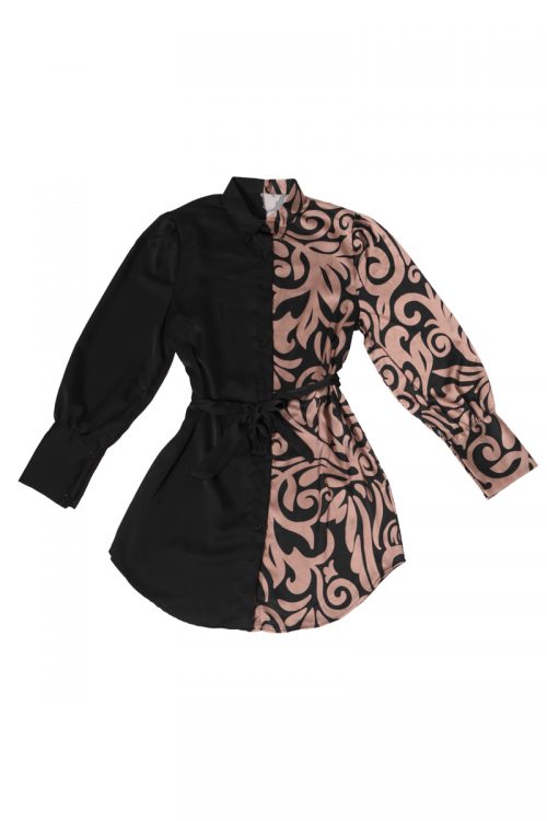 Elegant Shirt Biege Black